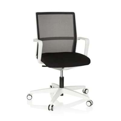 Afbeelding van Bureaustoel Met Armleuning Stof/Netstof Wit/Zwart Move Tec 3D