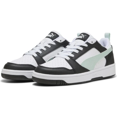 Afbeelding van PUMA Unisex Rebound V6 Low Sneaker, Zwart Peaceful Blauw Wit, 5.5 UK, Blue 38.5 EU