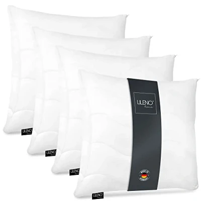 Afbeelding van LILENO HOME Hoofdkussen 60 x cm, set van 4, als kussenvulling, bed of decoratief kussen met ritssluiting om aan te passen, wasbaar tot 95 C, sofa en sierkussen voor bank/bed