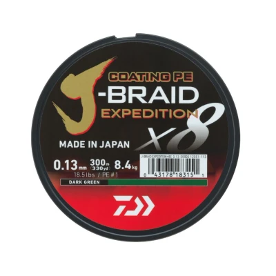 Afbeelding van Daiwa J Braid Expedition X8E Gevlochten lijn Dark Green 0.20mm/16kg (150m)