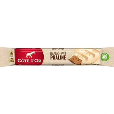 Afbeelding van Côte d&#039;Or Chocolade Repen Praliné Wit 32 stuks
