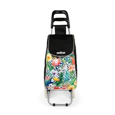 Afbeelding van Excelsa Tropical Chic Winkelwagen, inhoud 38 l, afneembare zak, waterafstotend