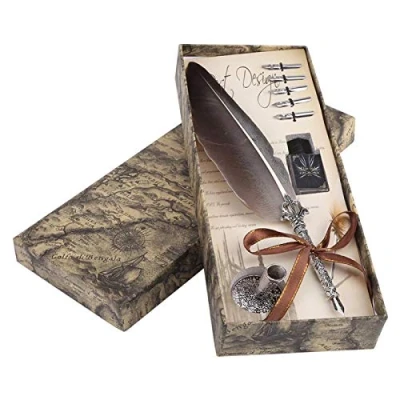 Afbeelding van Veer Dip Pen Engels Kalligrafie Quill Schrijven Inkt Set Present briefpapier Geschenkdoos met 5 Nibs