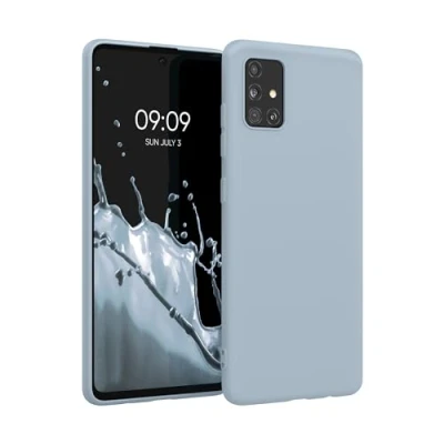 Afbeelding van kwmobile telefoonhoesje geschikt voor Samsung Galaxy A51 Hoesje smartphone Back cover in mat lichtblauw