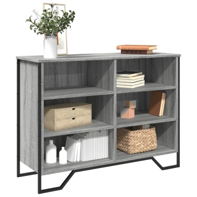 Afbeelding van Dressoir 101x35,5x74,5cm bewerkt hout grijs sonoma eikenkleurig