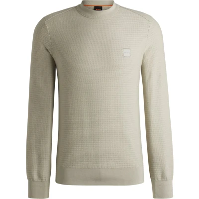 Afbeelding van BOSS Anion_s Trui, Heren, Maat: Small, Light beige
