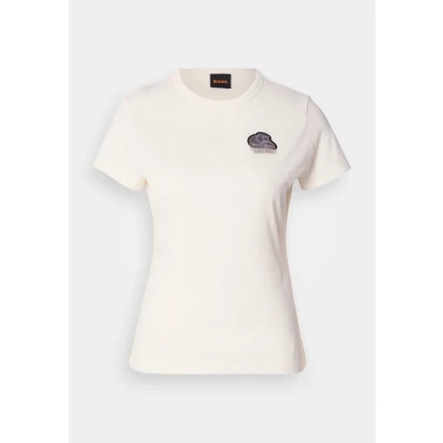 Afbeelding van BOSS Endora Tshirt print, Dames, Maat: XS, Open white