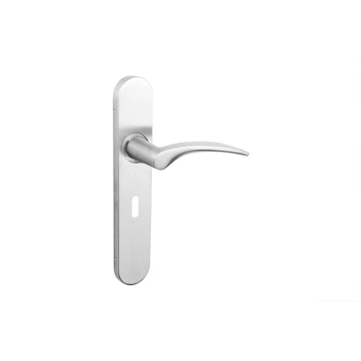 Afbeelding van Lavuzo deurkruk Lodini RVS met afgerond schild SL56 Per set