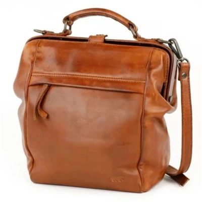 Afbeelding van Bear Design Shelly Leren Rugzak / Dokterstas Cognac