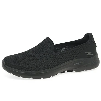 Afbeelding van Skechers Go Walk 6 Big Splash Sneaker voor dames, Zwart Textiel Trim, 38 EU