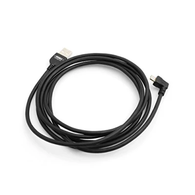 Afbeelding van System S Micro USB 2.0 datakabel oplaadkabel 200 cm 90 graden hoek links hoekstekker