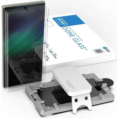 Afbeelding van Whitestone Dome Glass Geschikt voor Samsung Galaxy S24 Ultra Tempered Screen Protector met UV Uithardingslamp en Installatie Jig Gemakkelijke Duo Pack
