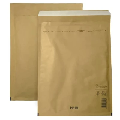 Afbeelding van Netuno 10 stuks noppenenveloppe H8 290x370mm bruin gewatteerde recycling scheurbestendige verzendzak met luchtfolie
