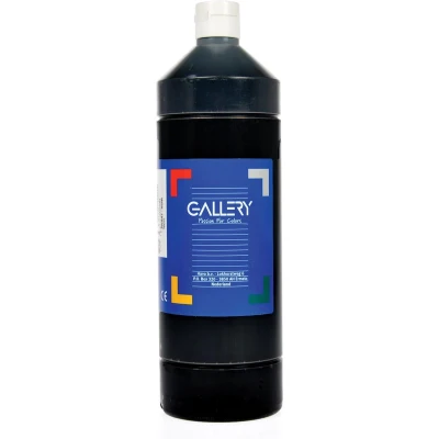 Afbeelding van Gallery plakkaatverf, flacon van 1 l, zwart plakkaatverf
