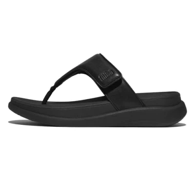 Afbeelding van FitFlop F Mode Go Adjustable Flatform Toe Post Sandals Vrouwen All Zwart