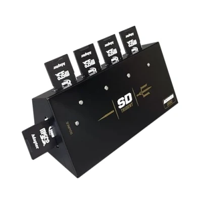 Afbeelding van EZ DUPE SD en microSD duplicator zelfstandig 1:4 Secure Digital/SD/microSD kopieerapparaat (SD Trident)