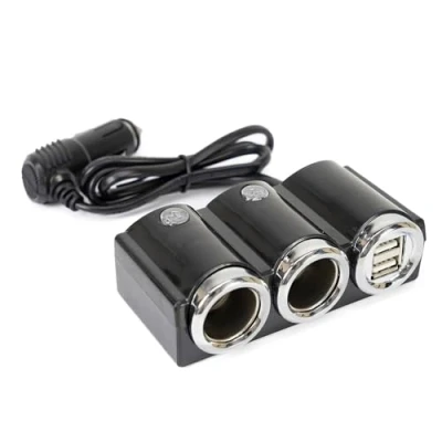 Afbeelding van Auto sigarettenaansteker splitter PNI Aansteker 20 12V/24V 2 uitgangen, x USB, LED indicator