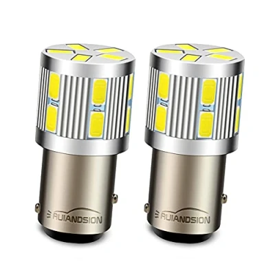 Afbeelding van Ruiandsion 1157 BAY15D Auto LED Gloeilampen AC 6V 5630 17SMD Wit Reverse Backup Parking Stop passen zowel Negatieve Aarde/Positieve Aarde (Pack van 2)
