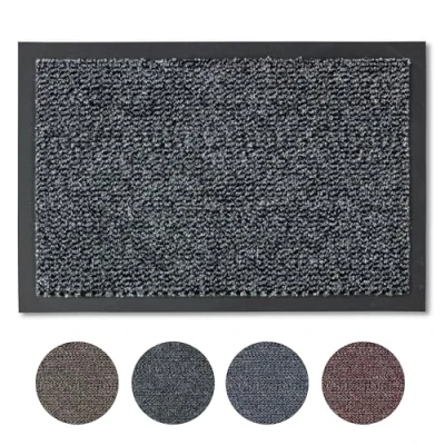 Afbeelding van deurmat 120x180 cm voor binnen sneldrogende antislip afritsbaar antraciet effen