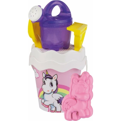Afbeelding van Emmersetje eenhoorn/unicorn incl schepje/harkje/gieter speelgoed Zandspeelsets