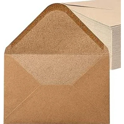 Afbeelding van Enveloppen, 100 stuks, 130 g/m², enveloppen voor wenskaarten, uitnodiging, verjaardagskaarten, natte plakrand, (DIN C6, 11,4 x 16,2 cm)
