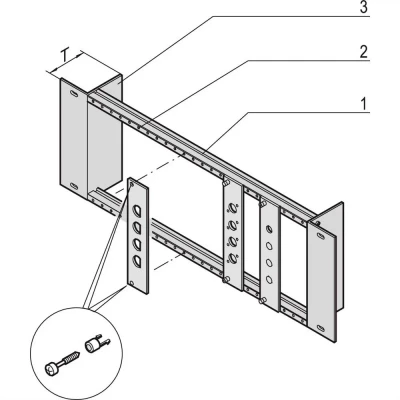 Afbeelding van nVent SCHROFF 20118630 19 moduledrager Meerdere kleuren 1 stuk(s)