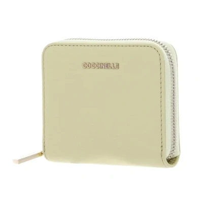 Afbeelding van COCCINELLE Metallic Soft Leather Zip Around Wallet Lime Wash