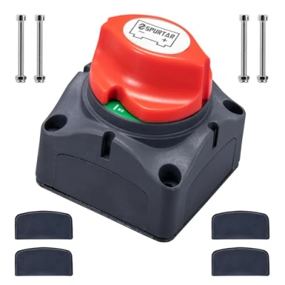 Afbeelding van Spurtar Batterij scheidingsschakelaar 12V 48V accu Power Cut Off Schakelaar Scheiden Masterschakelaar Hoofdschakelaar voor Marine, Boot, Caravan, Auto, Jacht, Bus