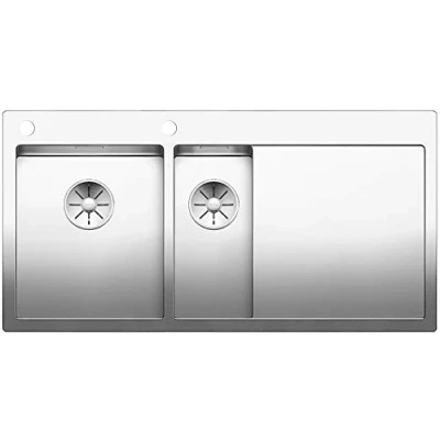 Afbeelding van Blanco spoelbak Claron 6 S IF trekknop links vlakinbouw RVS 521646