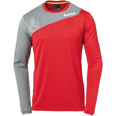 Afbeelding van Kempa Core 2.0 Longsleeve Rood Donker Grijs Melange Maat L