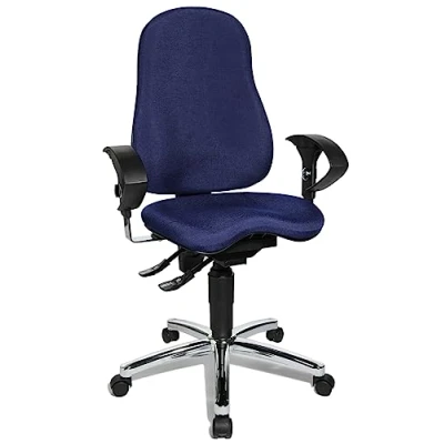Afbeelding van Bureaudraaistoel Sitness 10, inclusief in hoogte verstelbare armleuningen blauw