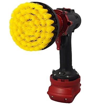 Afbeelding van Kornely™ Premium boorborstel, medium zacht, geel, 10 cm, professionele elektrische schrobber, krast geen oppervlakken. Geschikt voor tegels, voegen, badkuip, douche, glasvezel, porseleinreiniging