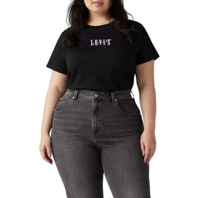 Afbeelding van Levi&#039;s Plus Perfect TEE Tshirt print, Dames, Maat: 50/52, Caviar