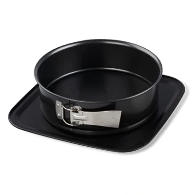 Afbeelding van Zenker Bake, Click &amp; Go 24 delige springvorm, diameter x 8 cm, bakvorm met apart verkrijgbaar deksel voor direct transport, taartvorm bakken en transporteren