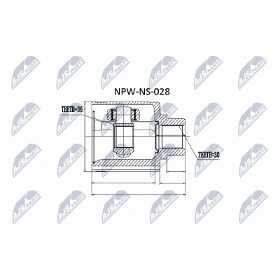 Afbeelding van Homokineet reparatie set, aandrijfas PASCAL G71041PC
