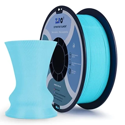 Afbeelding van ZIRO PLA 1.75MM Filament 3D Printer PRO Basic Color Series 1KG(2.2lbs), Afmeting Nauwkeurigheid +/ 0.03mm, Cyaan