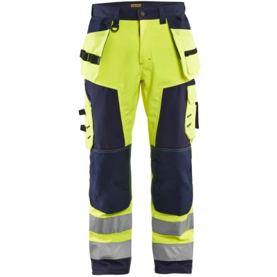 Afbeelding van Blaklader Werkbroek softshell High Vis 1567 2517 Geel/Marineblauw C44