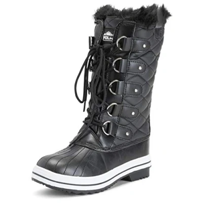 Afbeelding van Dames Snowboot Quilted Tall Winter Snow Waterdichte warme regenlaars 8 BLL41 YC0010