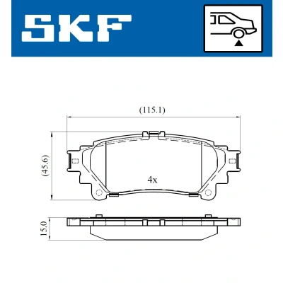 Afbeelding van SKF Remblokset VKBP 90604