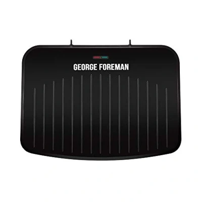 Afbeelding van George Foreman 25820 Grote grill, veelzijdige grillplaat, kookplaat en toastiemachine met verbeterde antiaanbaklaag snelle opwarming, zwart