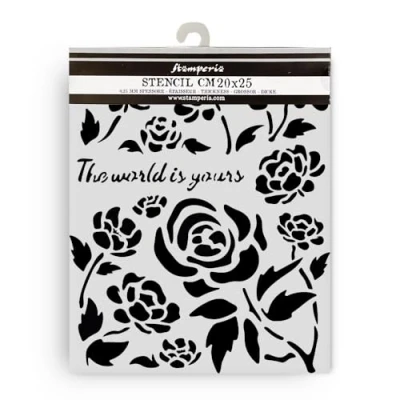 Afbeelding van Stamperia Timeless Thick Stencil 20x25cm Roses (KSTD179)