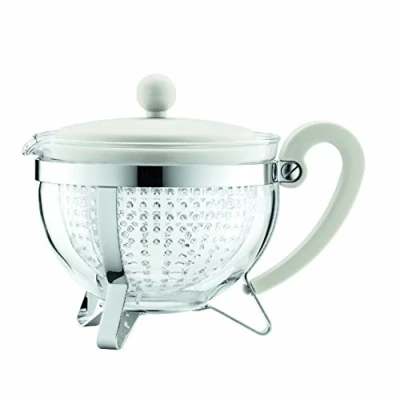 Afbeelding van Bodum CHAMBORD Theepot (gekleurd plastic deksel, filter, hittebestendig, 1,0 liter) crèmekleurig