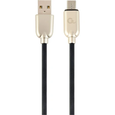 Afbeelding van Premium micro USB laad &amp; datakabel &#039;rubber&#039;, 2 m, zwart