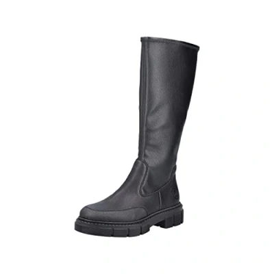 Afbeelding van Rieker Stiefel Laarzen schwarz schwarz, Dames, Maat: 36, Imitatieleer/ textiel