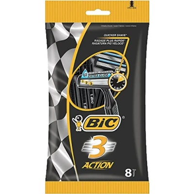 Afbeelding van Bic Wegwerpscheermesjes 3 Action, 8 Stuks