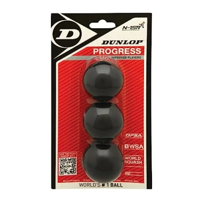 Afbeelding van Dunlop Squashbal Progress 3 bal blister zwart