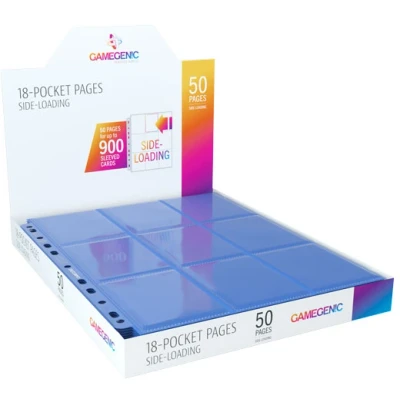 Afbeelding van Gamegenic 18 Pocket Sideloading Pages Blue (50 stuks)