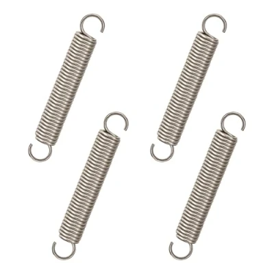 Afbeelding van GUNGY Trekveren 70 mm trekveer dubbele haak roestvrij staal draaddiameter 1,6 buitendiameter 10 trekken 8 kg 4 stuks
