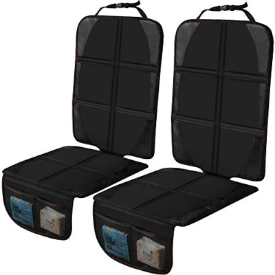 Afbeelding van Autostoelbeschermer voor honden, EPE, dik, antislip, waterdicht, babyautostoel, opbergzakken SUV, sedan, vrachtwagen, stoel van leer en stof, 2 stuks