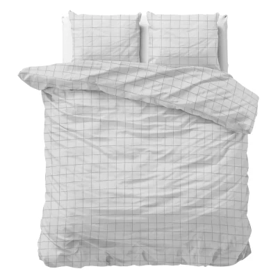 Afbeelding van Dekbedovertrek 1 Persoons 140x200 Sleeptime Microvezel Wit Inclusief Kussensloop